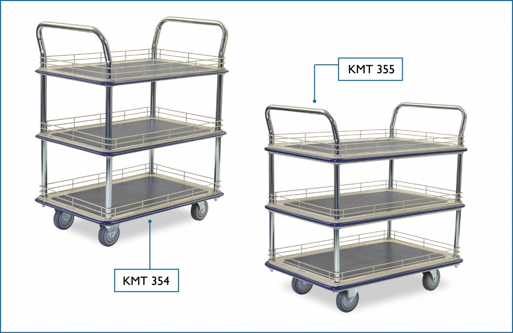 KOMADA 3 Shelf Trolley with Ledge