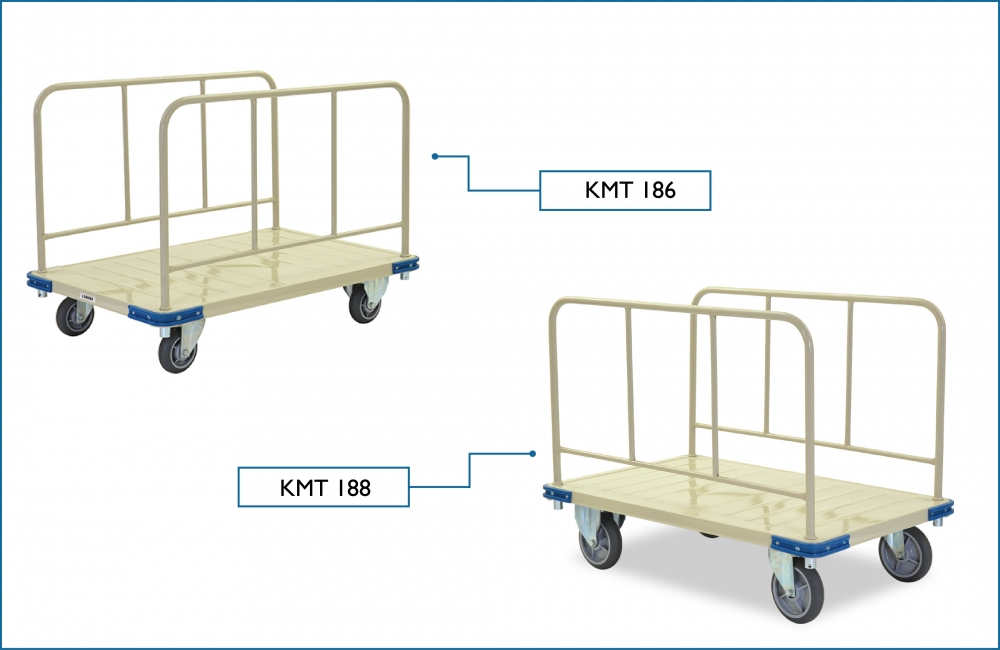 KOMADA Platform Trolley with Side Rail