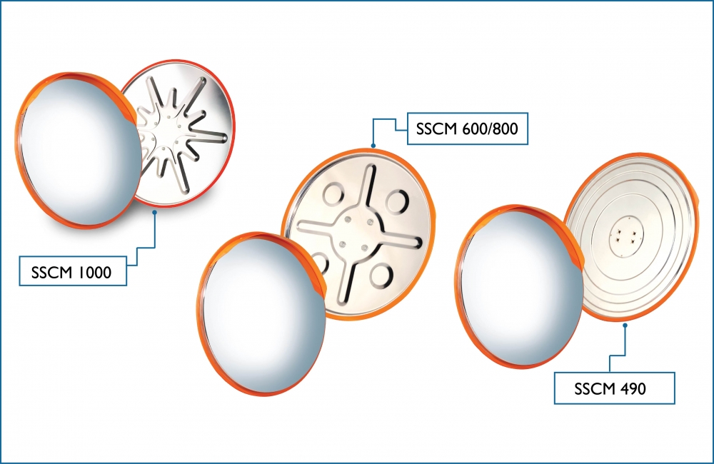 SAFER Outdoor Stainless Steel Convex Mirror (Round Shape)