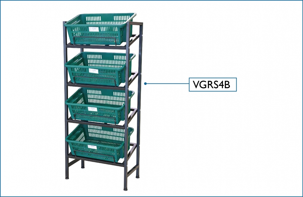 Vege Rack with 4 Baskets