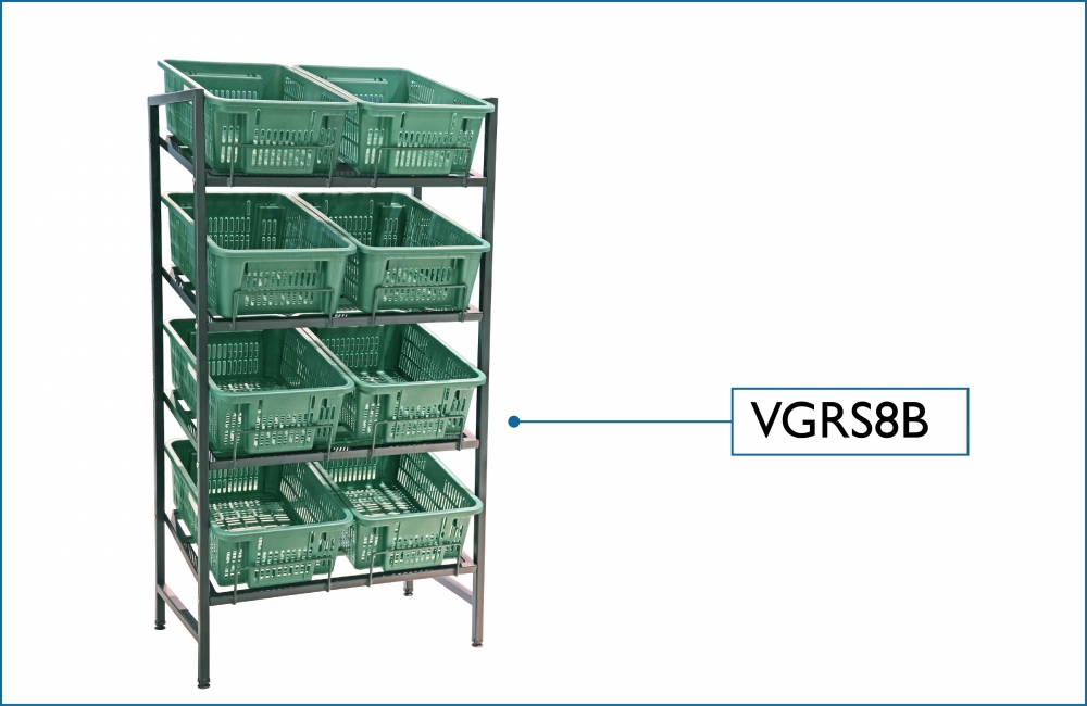 Vege Rack with 8 Baskets