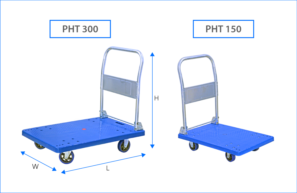 Dino Blue PVC Hand Trolley