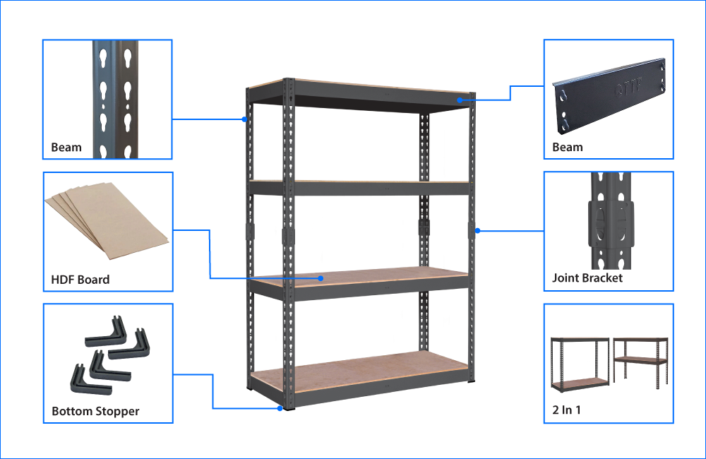 2 in 1 E-Boltless Rack