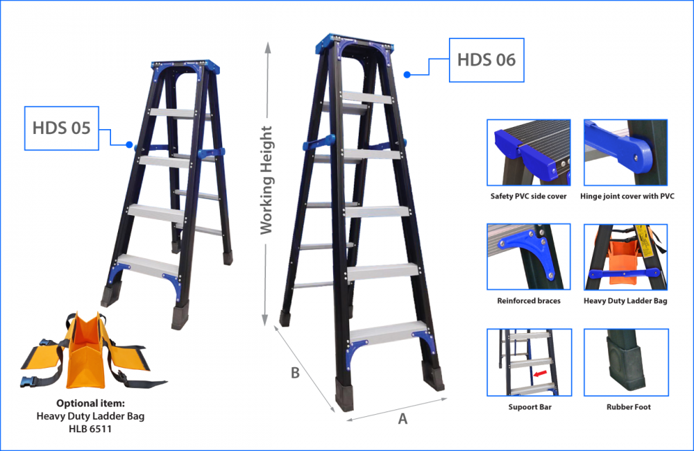Heavy Duty Double Sided Ladder