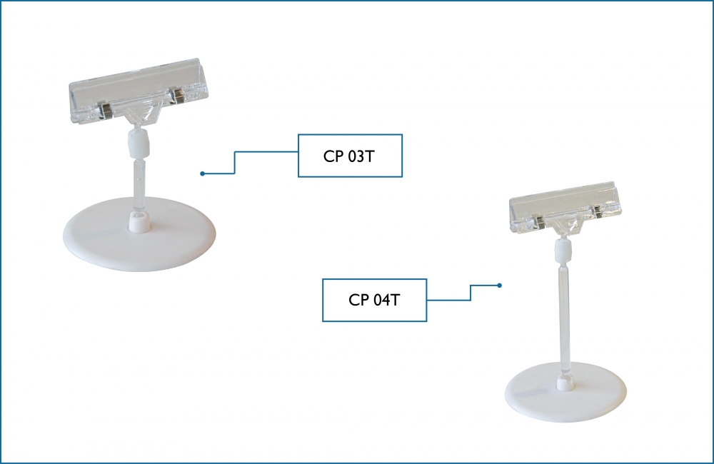 Table PVC Sign Card Display Clip Holder